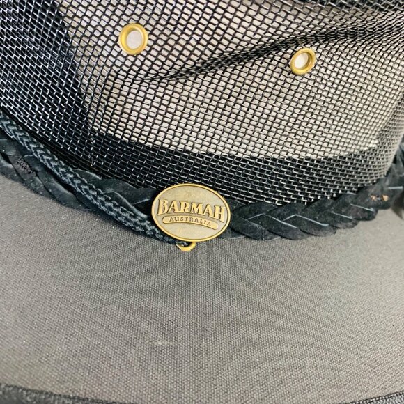 Barmah Hats Canvas Drover Size M Black Australian Cowboy Fish Hike Unisex Gift - Picture 12 of 13